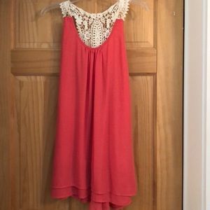 Lace back halter top